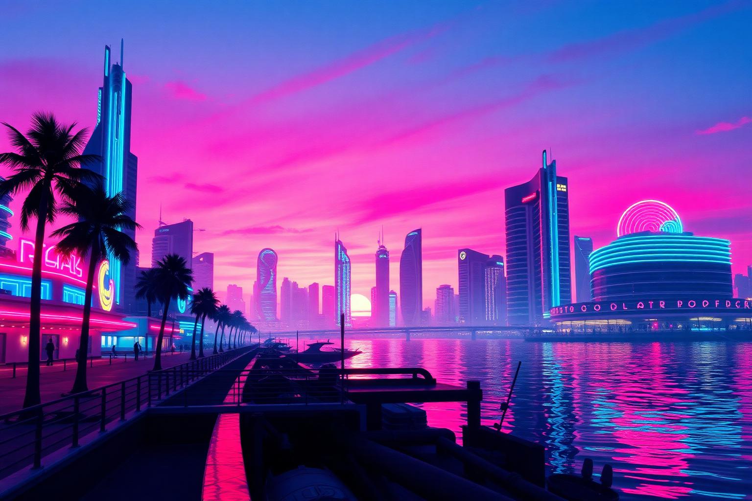 Neon skyline